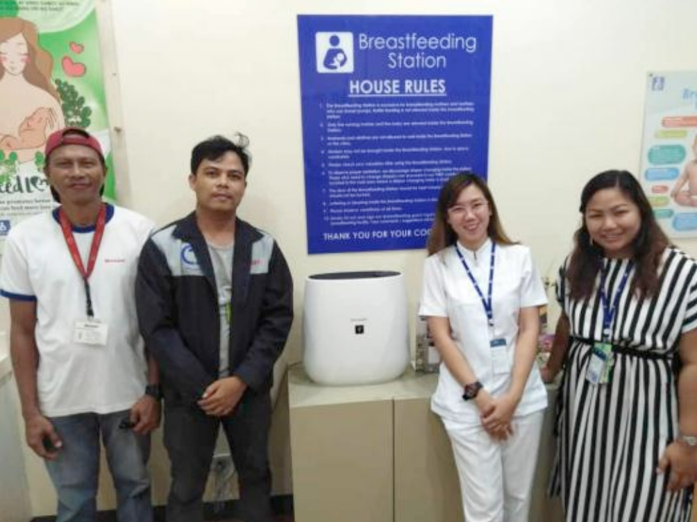 SHARP installs Air Purifier at SM Breastfeeding Stations nationwide